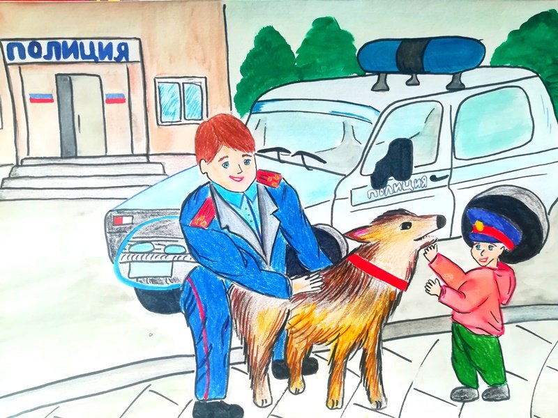 В Шатках полицейские совместно с общественниками  выбрали лучшие детские рисунки